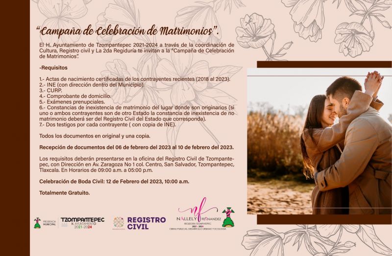 El H. Ayuntamiento de Tzompantepec 2021-2024 en a través de la Coordinación de Cultura te invita: